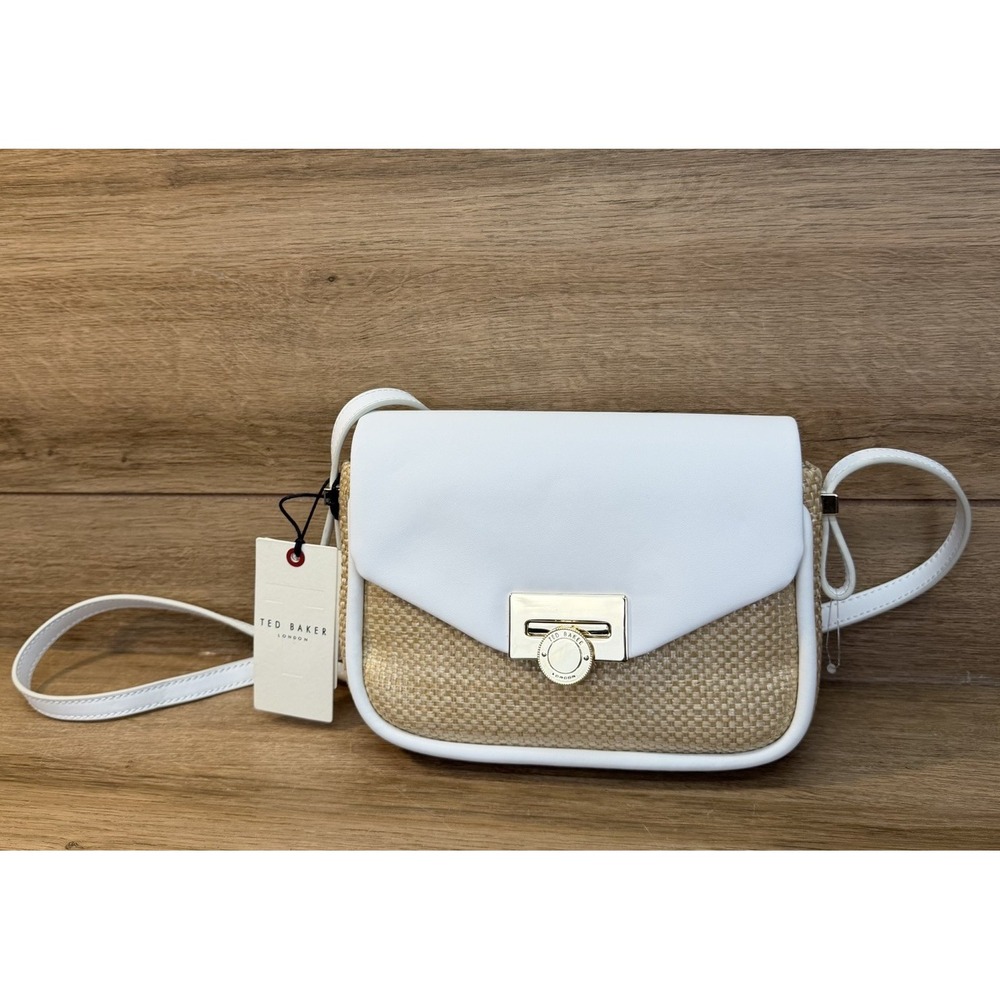 NWT Ted Baker SADIE MAY Mini Crossbody | Raffia | Adjustable Strap